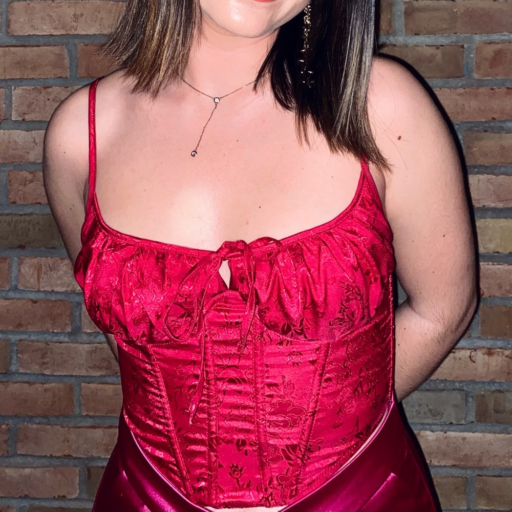 Urban Outfitters Fuchsia Corset Top